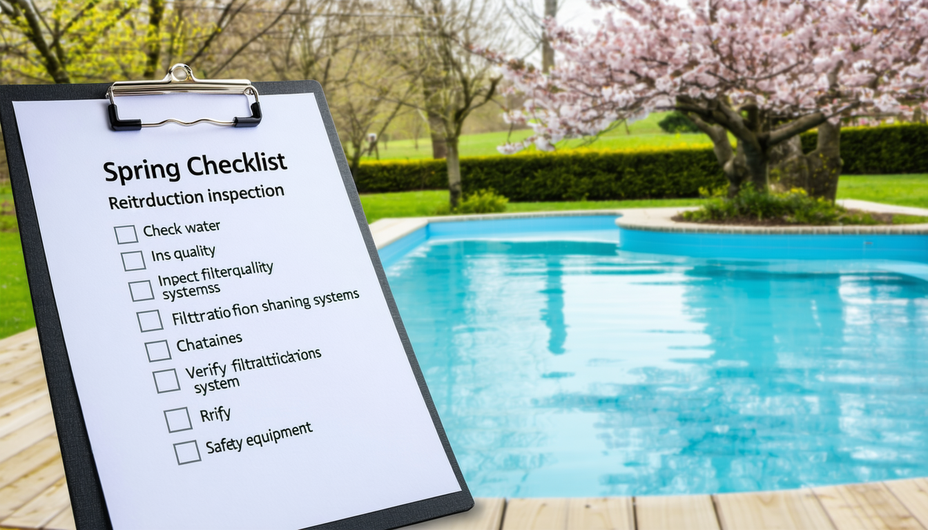 découvrez notre checklist complète pour le contrôle technique essentiel avant la remise en eau de votre piscine au printemps. assurez-vous que tout est en ordre et préparez-vous à profiter de votre espace aquatique en toute sécurité.