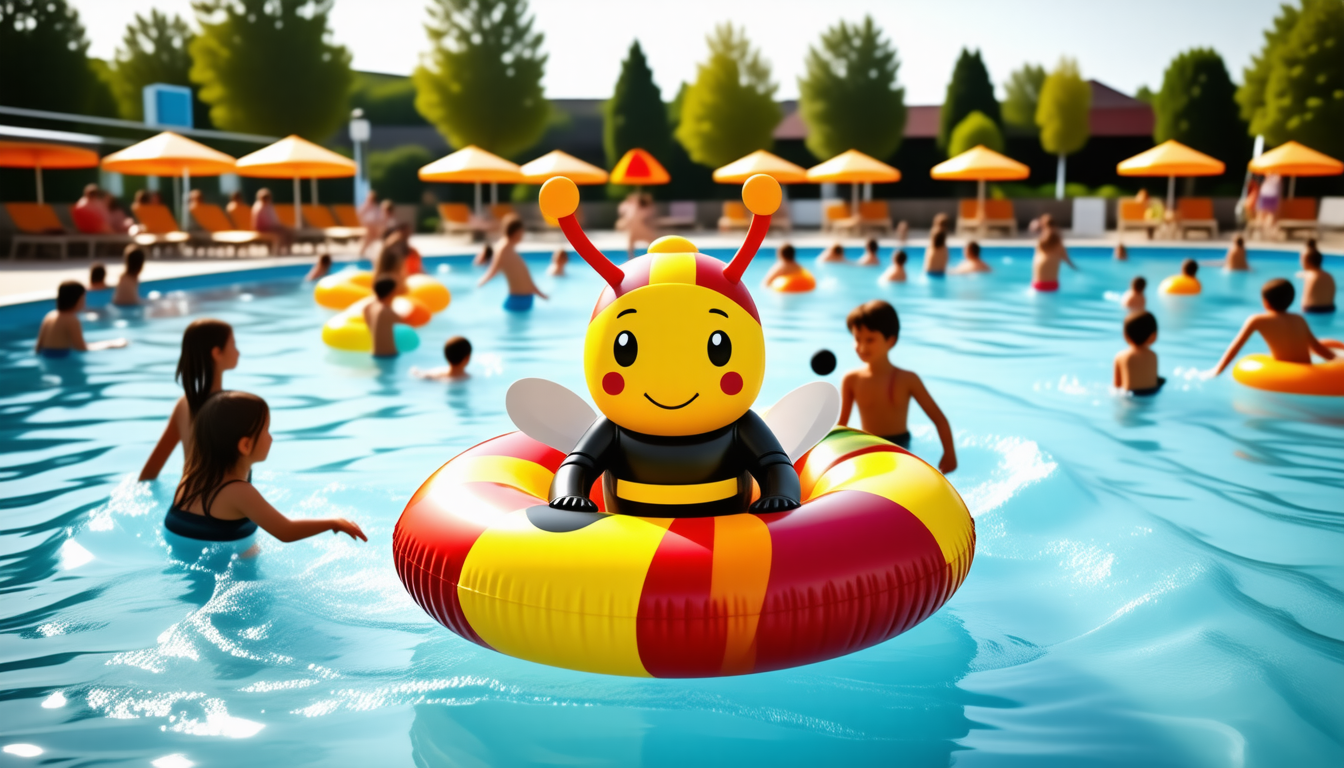 à saint-pol, une abeille équipée d’un bonnet de bain fait sensation à la piscine municipale ! découvrez cet accessoire estival original qui attire tous les regards et ne manquez pas son histoire insolite.